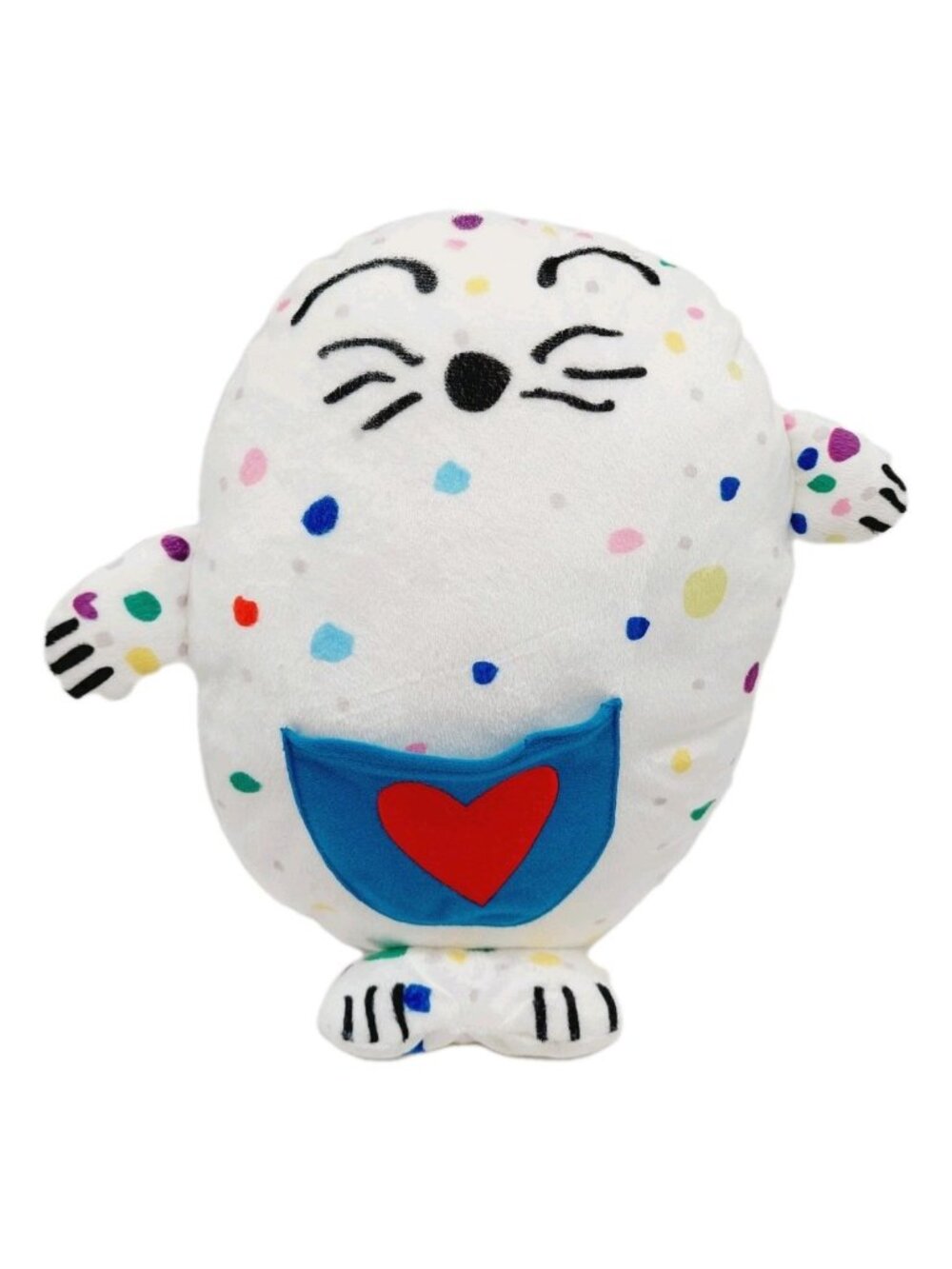 IKEA Sagoskatt Seal Plush No Fish Stuffed Animal Spots Heart Pocket 14"